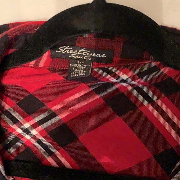 Sheer back flannel shirt - Picture 2 of 7